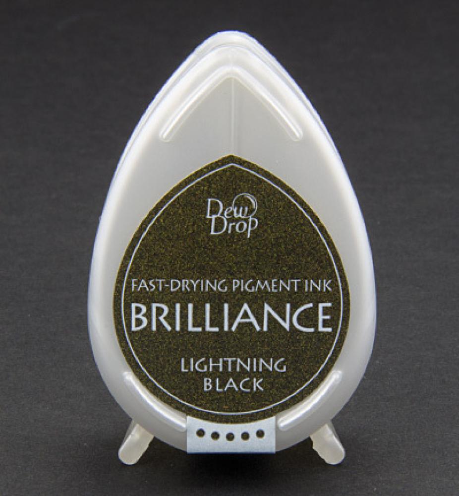 Tsukineko Brilliance Dew Drop Pigment Ink Lightning Black