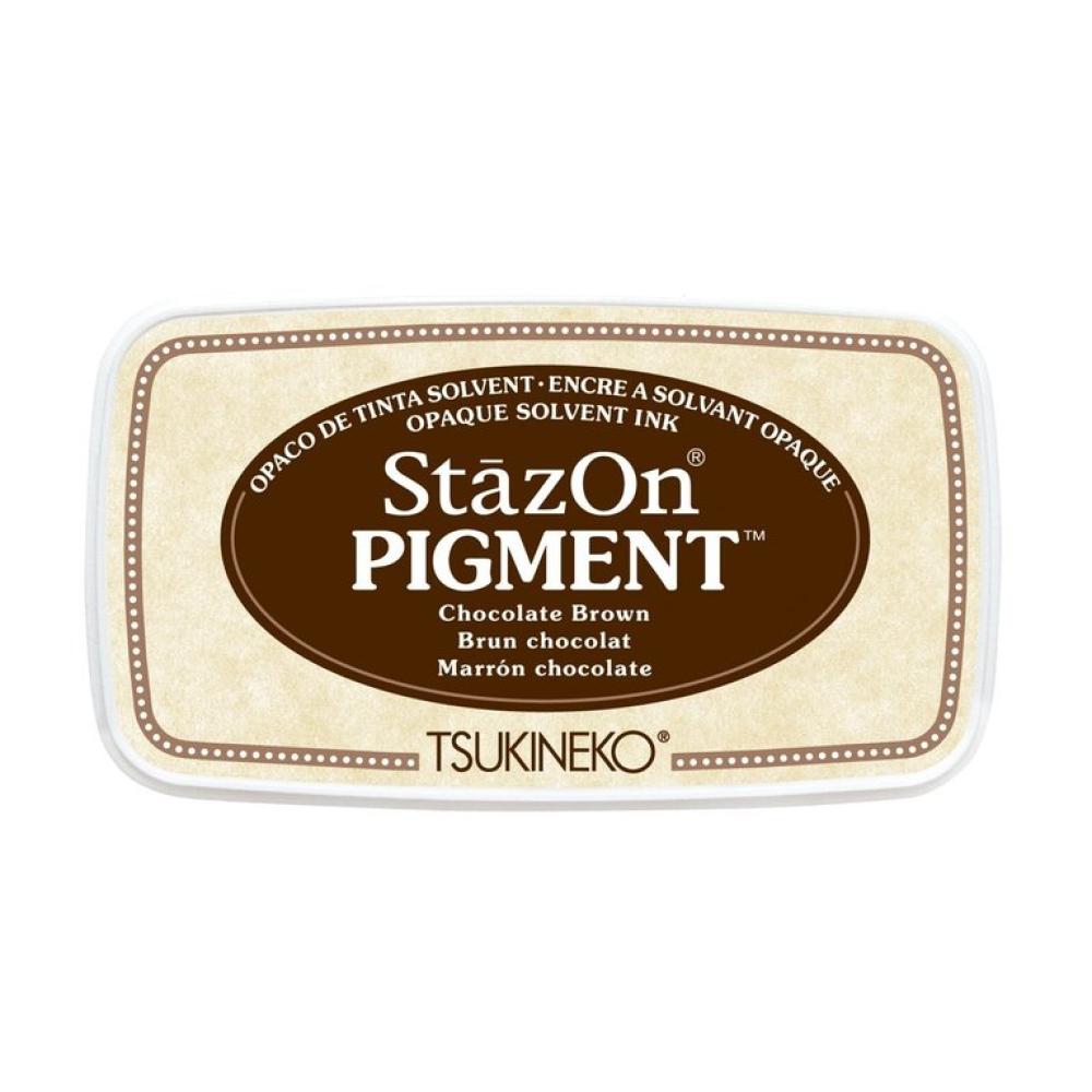Tsukineko StazOn Pigment Ink Pad Chocolate Brown #041