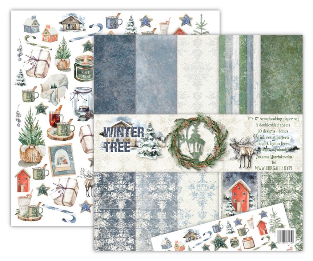 UHK Gallery 12x12 Paper Sheet Winter Tree Cover