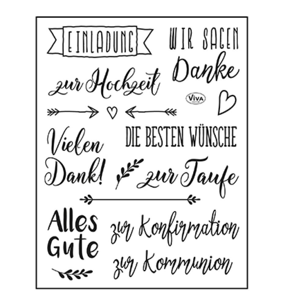 Viva Decor Clearstempel Set Die besten Wünsche