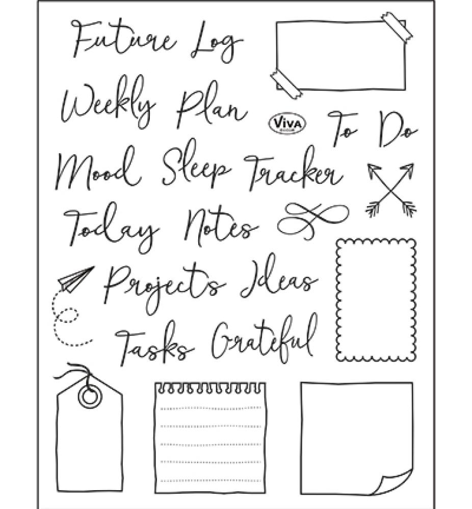 Viva Decor Stamp Bujo/Kalender Notes,Tracker & Co #208