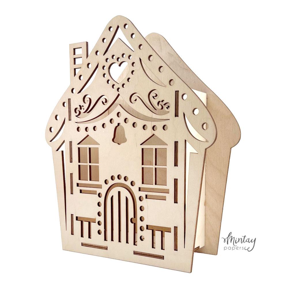 W20 Mintay Woodies Decor Gingerbread House Box