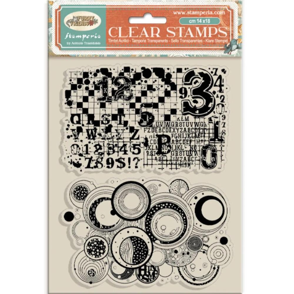 WTK227 Stamperia Furry Friends Clear Stamps Patterns