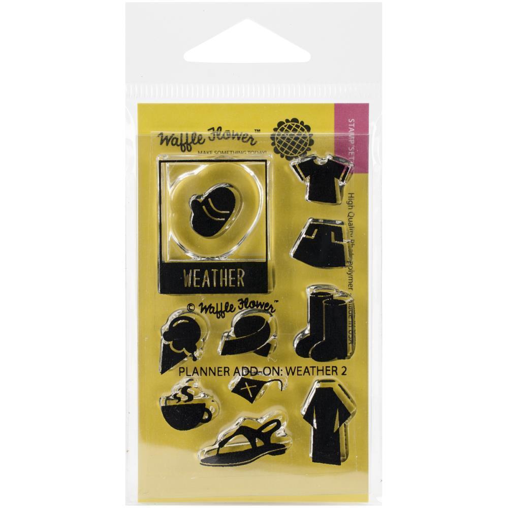 Waffle Flower Crafts Clear Stamp Planner Add-On  Weather 2