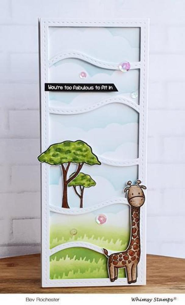 Whimsy Clear Stamps Set Giraffe Hello