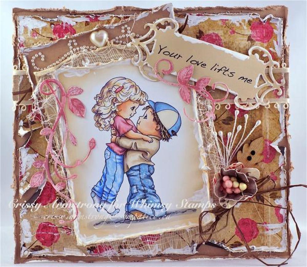 Whimsy Rubber Stamp Your Love Lifts Me