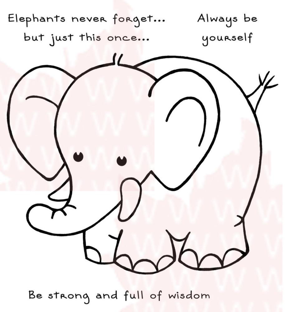 Woodware Clear Magic Elephants Never Forget