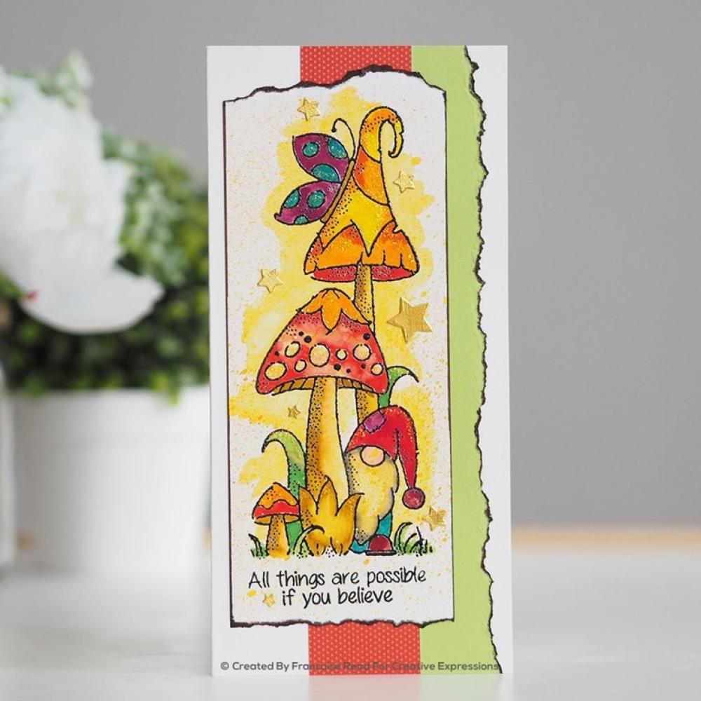 Woodware Clear Magic Stamp Magic Mushrooms FRS407