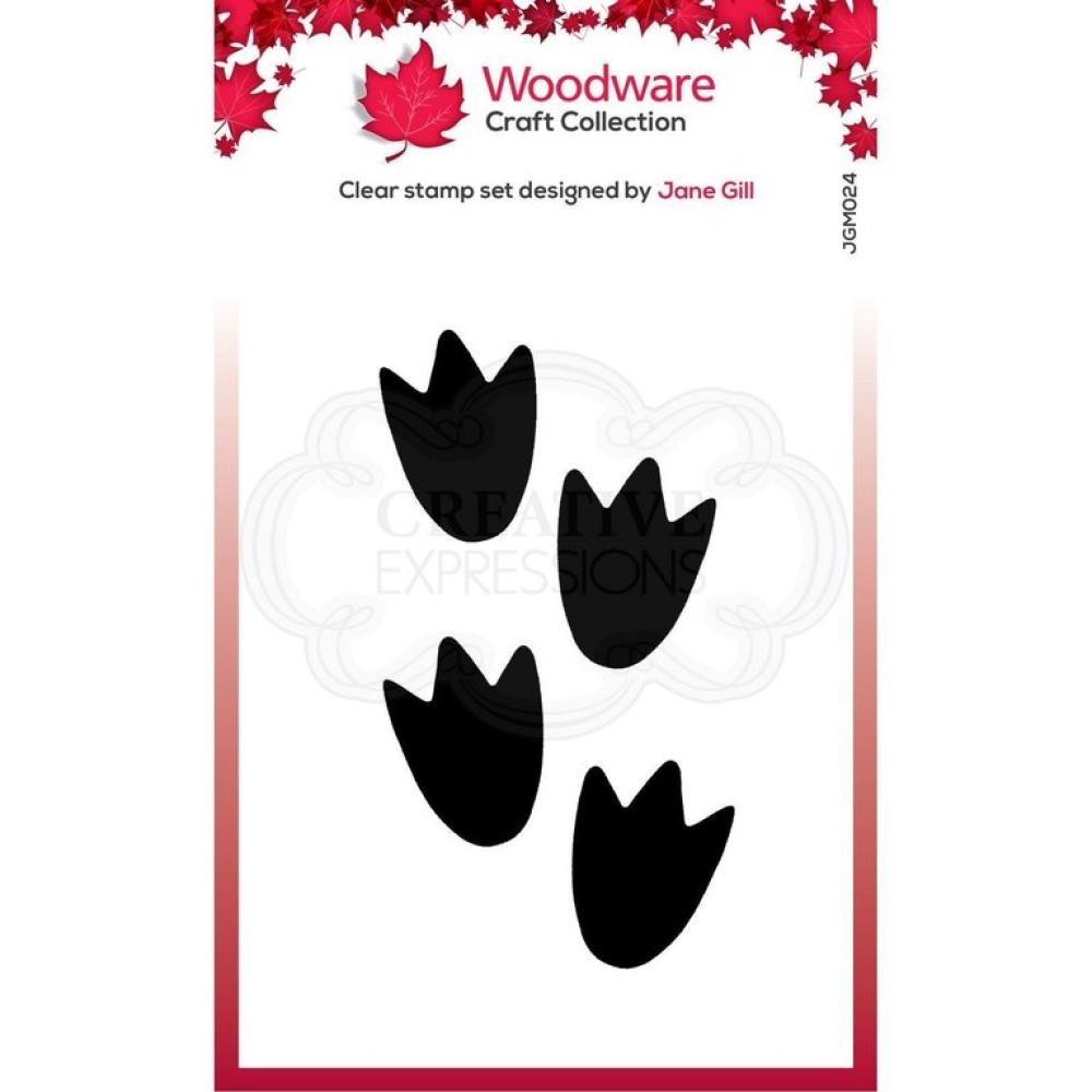 Woodware Clear Singles Festive Fuzzies Mini Penguin Feet JGM024