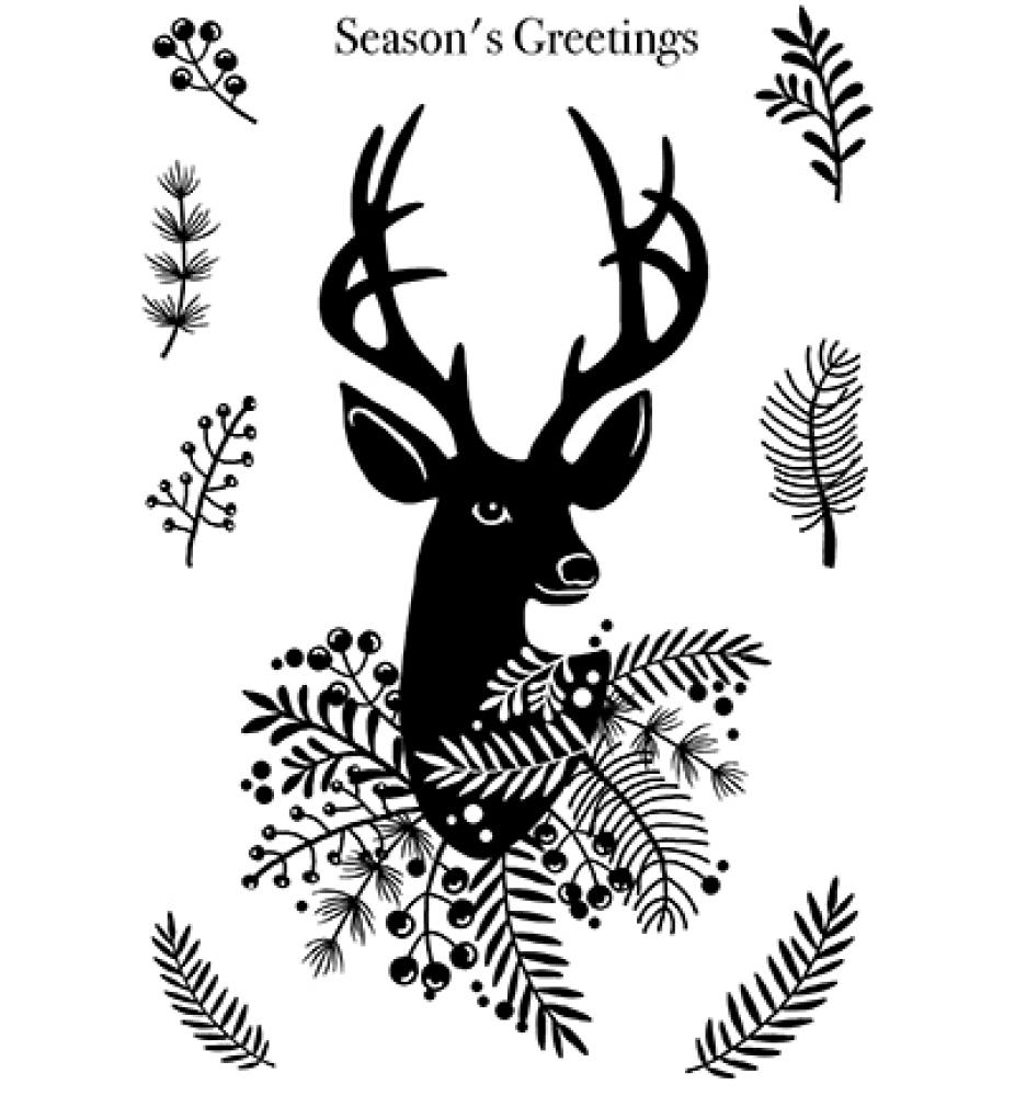 Woodware Clear Stamp Stylish Reindeer JGS614
