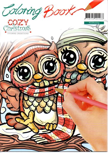 Yvonne Creations A4 Coloring Book Cozy Christmas