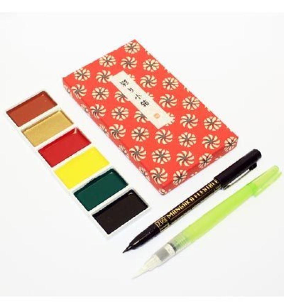 ZIG Gansai Tambi Irodori Kobako Red Box Set #MC2311