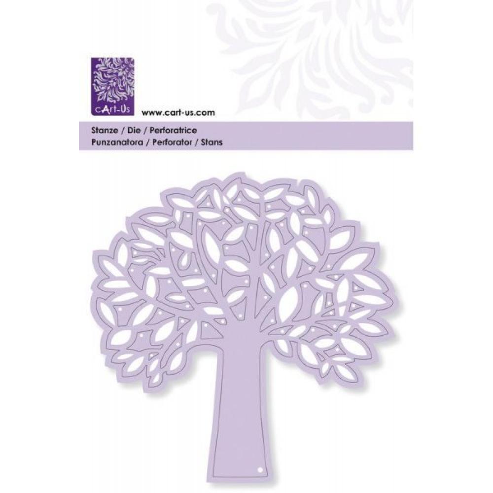 SALE cArt-Us Stanz- und Embossing Schablone Baum mit Blättern XL