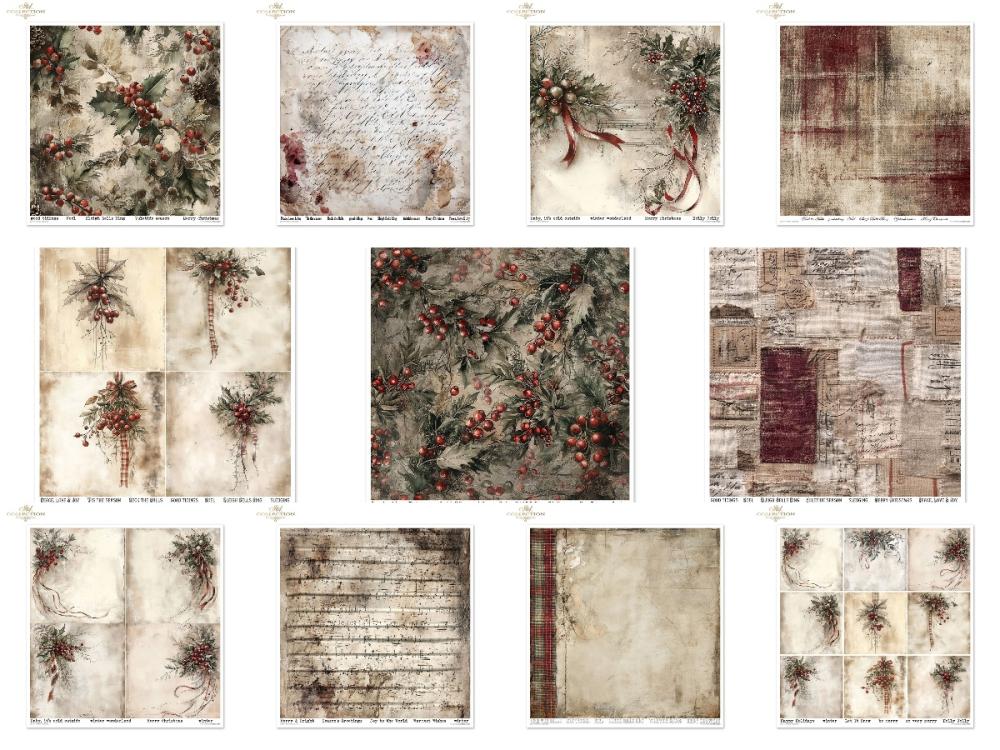 SLS094 ITD Collection Winter's Tale in Red 12x12 Paper Pad