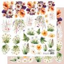#32 Alchemy of Art Tales of Moss and Fern 12x12 Paper Sheet Flowers