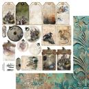#50 Alchemy of Art The Legends Of The Dragons 12x12 Paper Sheet Tags
