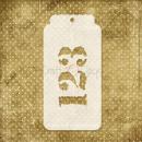 Craft o Clock Mixed Media Stencil Tag #09