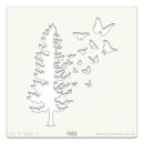 Claritystamp Art Stencil 7x7 Inch Butterfly Tree