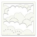 Claritystamp Art Stencil 7x7 Inch Clouds (Wolken)