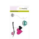 CraftEmotions Clearstamps A6 Eulen Zweig Herzen