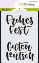 CraftEmotions Mask Stencil Handletter Frohes Fest #107