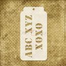 Craft o Clock Mixed Media Stencil Tag #13