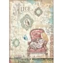 Stamperia A4 Rice Paper Alice House #4601