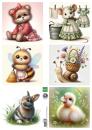FB2502 Marianne Design Decoupage Sheet A4 by Fairybells Cute Animals
