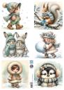 FB2504 Marianne Design Decoupage Sheet A4 by Fairybells Cosy Winter