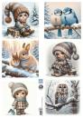 FB2505 Marianne Design Decoupage Sheet A4 by Fairybells Dreamy Winter
