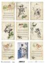 ITD Collection A4 Scrapbooking Paper Retro ChristmasTAG0062