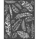 Stamperia Media Stencil Amazonia Feathers KSTD066