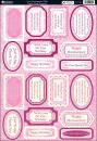 SALE Kanban Cardstock Lace Sentiments Pink #9569