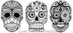 Lost Coast Designs Stamp Three Small Skulls