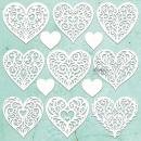 D105 Mintay Chippies Decor Hearts Filigree
