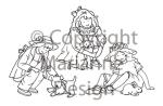 Marianne Design Clear Stamp Animal Farm Girls TC0816