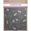 Nellie Snellen 3D Embossing Folder Bachground Rabbits & Tulips #068