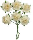 Mulberry Flowers Jubilee Roses 2,5 cm White