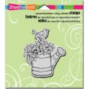 Stampendous Cling Stamp Watering Can Bird #CRV332