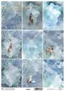 TAG0235 ITD Collection A4 Scrapbooking Paper Christmas in Blue