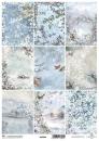 TAG0244 ITD Collection A4 Scrapbooking Paper Decorated with Frost