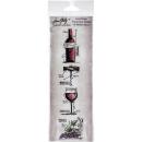 Tim Holtz Mini Blueprints Strip Cling Stamps Wine