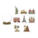 Tim Holtz Thinlits 10PK Dies Tiny Travel Globe #664182